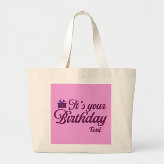 お誕生日おめでとうトートバッグ ラージトートバッグ