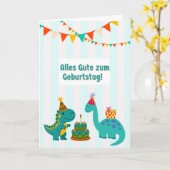 お誕生日おめでとうドイツ語カード カード (黄色い花)