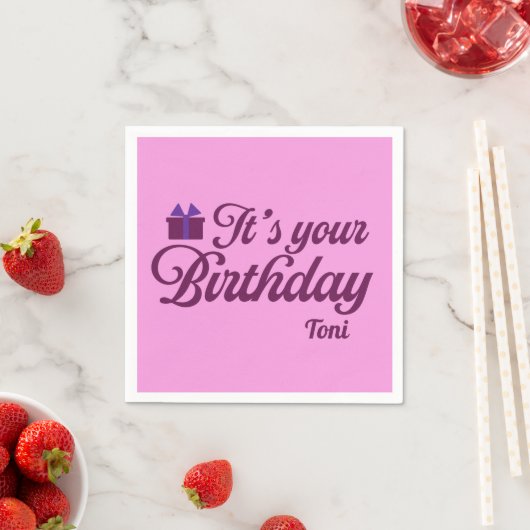 お誕生日おめでとうナプキン スタンダードカクテルナプキン (インサイチュ)
