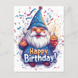お誕生日おめでとうノーム:遊び心あふれる誕生日デザイン ポストカード