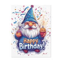 お誕生日おめでとうノーム：遊び心あふれる誕生日デザイン