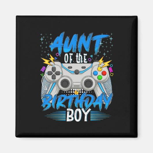 お誕生日おめでとうビデオゲームお誕生日ゲーマー男子 マグネット (正面)