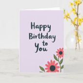 お誕生日おめでとうフラワーカード カード (黄色い花)