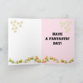 お誕生日おめでとうプリンセスかわいい顔カード サンキューカード (内部)