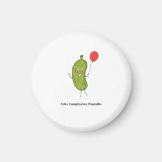 お誕生日おめでとうペピンイジョ、Happy Birthday Pickle  マグネット (正面)