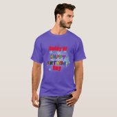 お誕生日おめでとうボーイのお父さんTシャツ Tシャツ (正面フル)