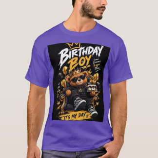 お誕生日おめでとうボーイTシャツデザイン – かわいいテディベア Tシャツ