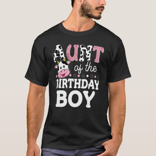 お誕生日おめでとうボーイTシャツ ファームカウ マミー ママのおば Tシャツ (正面)