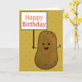 お誕生日おめでとうポテト カード (黄色い花)