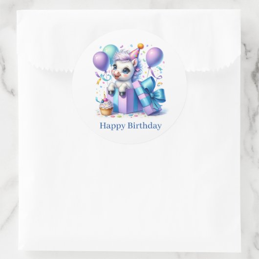 お誕生日おめでとうポニー ステッカー (バッグ)