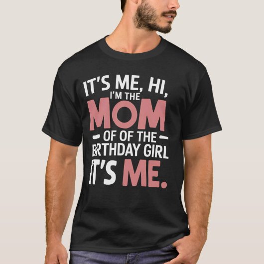 お誕生日おめでとうママ家族パーティー 可愛い誕生日プレゼント Tシャツ (正面)