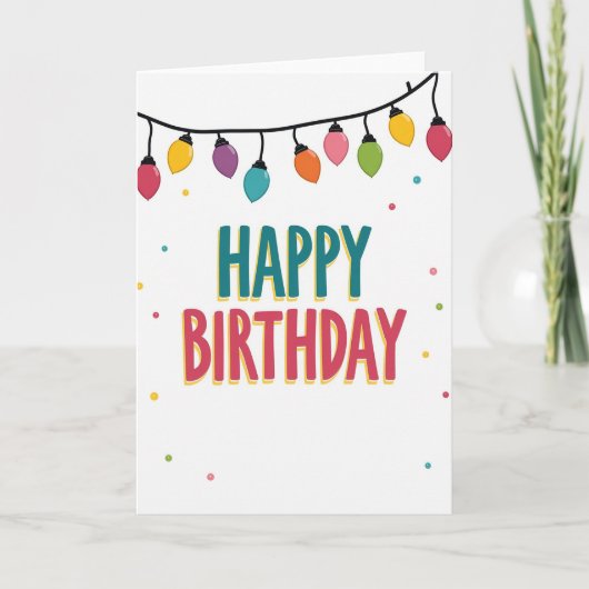 お誕生日おめでとうライトカード カード (正面)