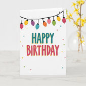 お誕生日おめでとうライトカード カード (黄色い花)