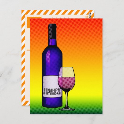 お誕生日おめでとう乾杯 ポストカード (正面/裏面)