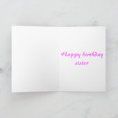 お誕生日おめでとう妹 カード (内部)