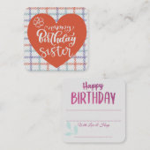 お誕生日おめでとう姉妹 ノートカード (正面/裏面)