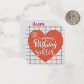 お誕生日おめでとう姉妹 ノートカード (正面/裏面インサイチュ)