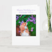 お誕生日おめでとう姪のキャバリアキングチャールズドギ― カード (正面)