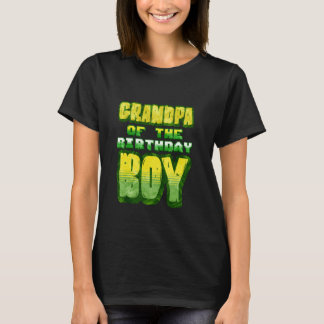 お誕生日おめでとう孫息子 ピクセル数字 ゲーム好きなおじいちゃん Tシャツ