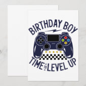 お誕生日おめでとう少年 レベルアップの時がきた 招待状 (正面/裏面)