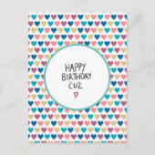 お誕生日おめでとう従兄弟 ポストカード (正面)