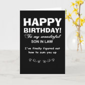 お誕生日おめでとう息子の嫁さん（または娘婿さん） カード (黄色い花)