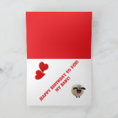 お誕生日おめでとう折り紙グリーティングカード カード (内部)