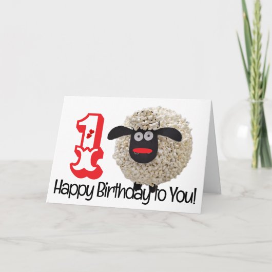 お誕生日おめでとう折り紙グリーティングカード カード (正面)