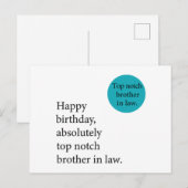 お誕生日おめでとう最高の義理の兄さんすごい ポストカード (正面/裏面)