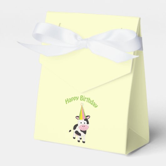 お誕生日おめでとう牛 フェイバーボックス (正面サイド)