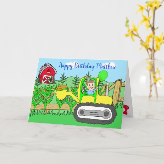 お誕生日おめでとう特別な少年のための カード (黄色い花)