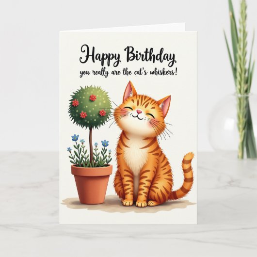 お誕生日おめでとう猫カード カード (正面)