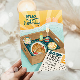 お誕生日おめでとう男性向け リラックス ケーキ 夫 父 カード