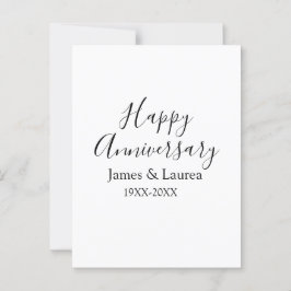 お誕生日おめでとう結婚記念日名前日付年シンプルなミ ポストカード