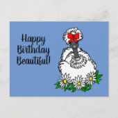 お誕生日おめでとう美しいショーガールシルキー鶏P ポストカード (正面)