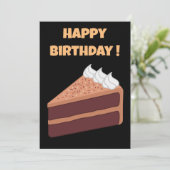 お誕生日おめでとう美味しいチョコレートケーキ 招待状 (スタンド正面)