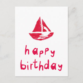 お誕生日おめでとう船 ポストカード