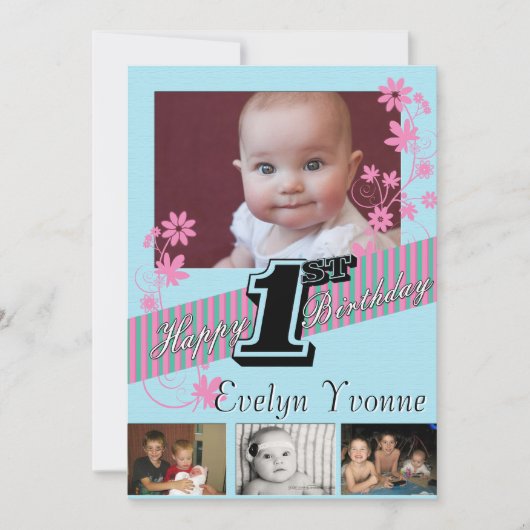 お誕生日おめでとう１歳 カード (正面)