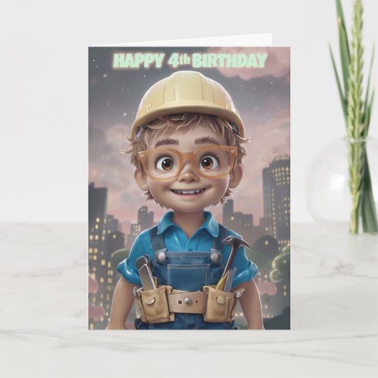 お誕生日おめでとう４歳カード カード (正面)