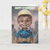 お誕生日おめでとう４歳カード カード (黄色い花)