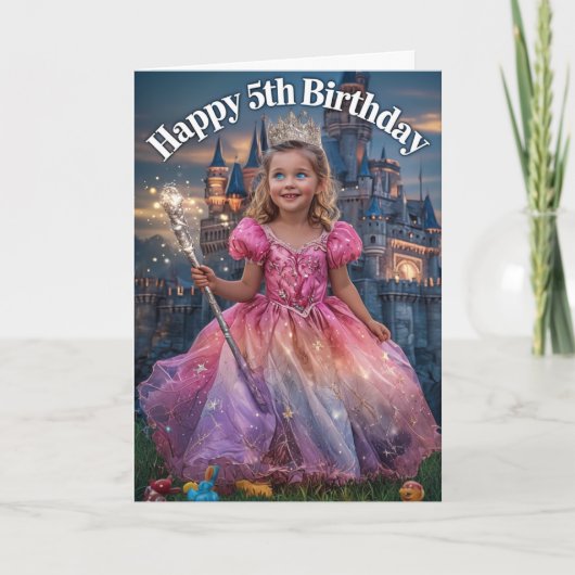 お誕生日おめでとう５歳 カード (正面)