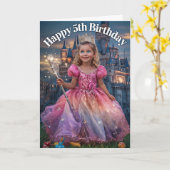 お誕生日おめでとう５歳 カード (黄色い花)