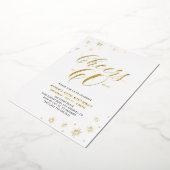 お誕生日おめでとう６０歳 ６０歳の誕生日パーティー 箔招待状 (回転した状態)