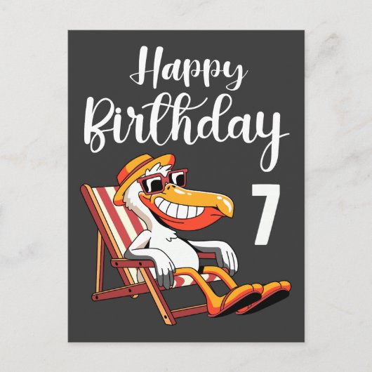 お誕生日おめでとう７歳 ポストカード (正面)