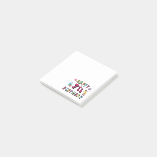 お誕生日おめでとう７歳。７歳。 ポストイット (アングル)