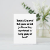 お誕生日おめでとう７０歳 ポストカード (スタンド正面)