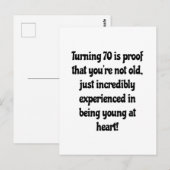 お誕生日おめでとう７０歳 ポストカード (正面/裏面)