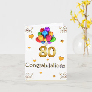 お誕生日おめでとう８０歳 カード