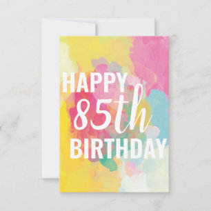 お誕生日おめでとう85歳のカード(「水彩のグラデーション」)