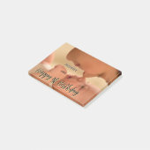 お誕生日おめでとう1歳 赤ちゃん ママ 黒 黄色 ポストイット (アングル)